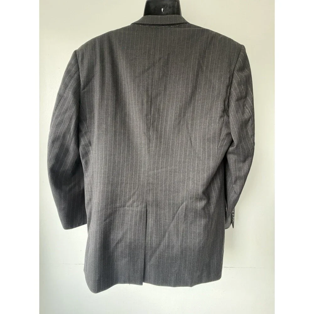 Brooks Brothers 1818 Madison 44L Gray Pinstripe Wool Sport Coat Blazer USA